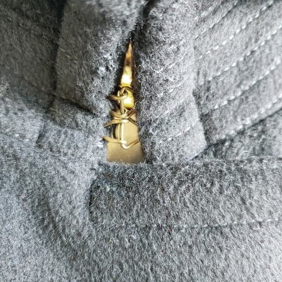 J. Crew Women's Black Wool Double Breasted Pea Coat Sz M Academia Preppy Winter - Picture 4 of 12